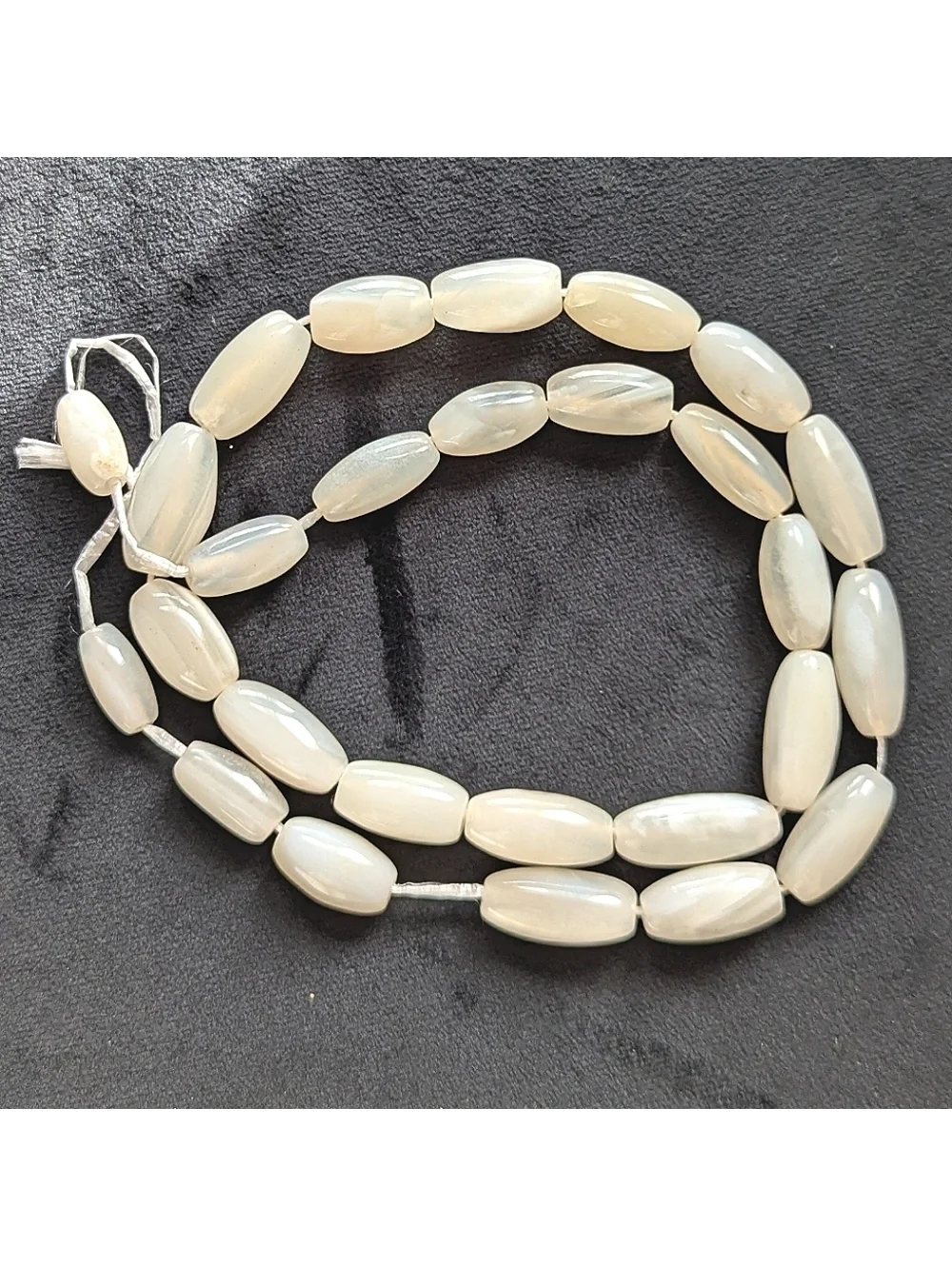 White Oblong Stone Beads for Jewelry Making Crafts Jeweler Necklace Bracelet New